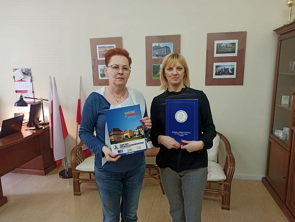 Porozumienie o współpracy, między ZSCKU w Koninie  ze Szkołą Podstawową im. Juliusza Słowackiego w Golinie